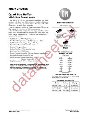 MC74VHC125DR2 datasheet  